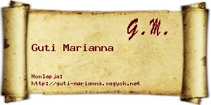Guti Marianna névjegykártya